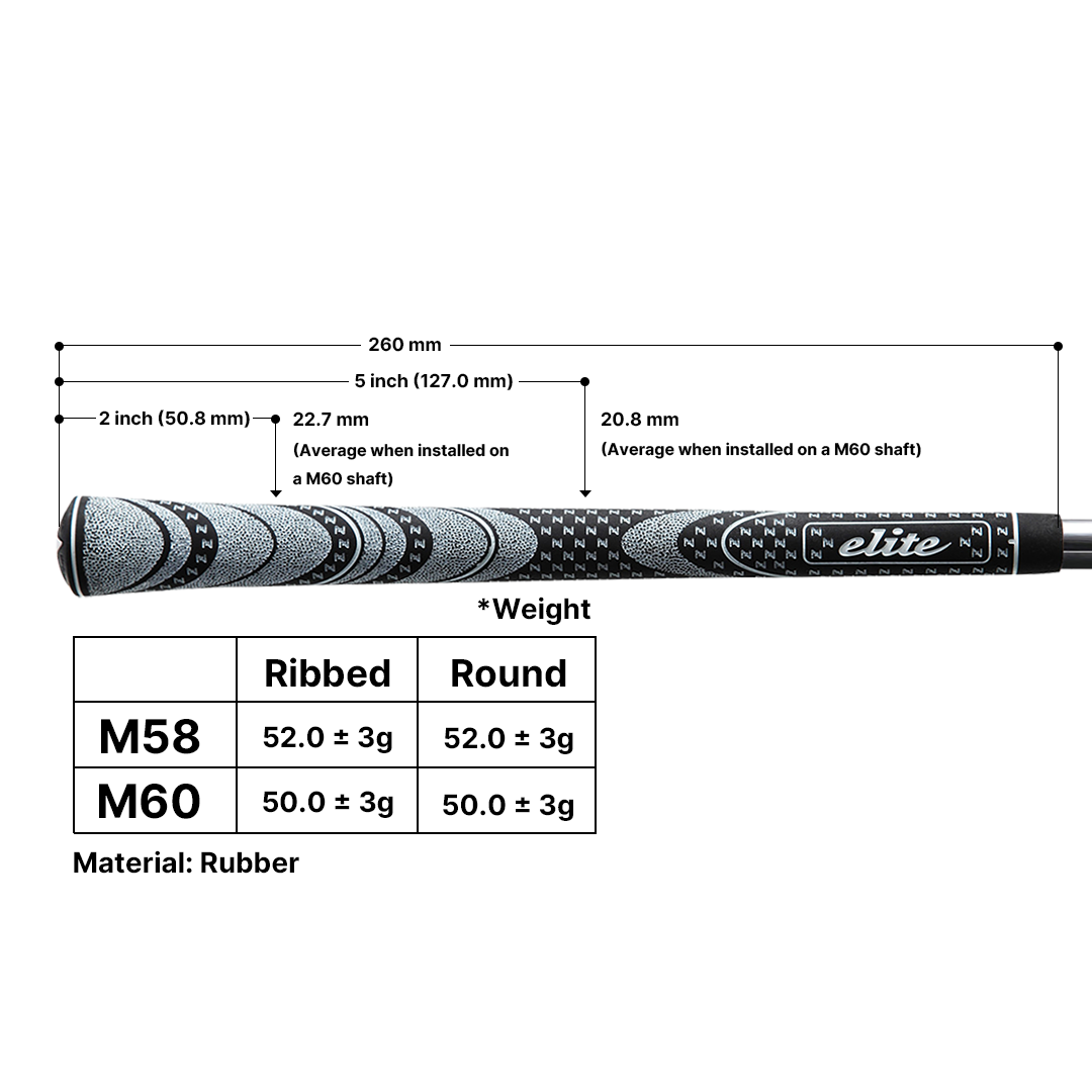 Tour Stingray All Rubber - elite grips | High Tech Golf Grips Tour Stingray All Rubber - elite grips | High Tech Golf Grips